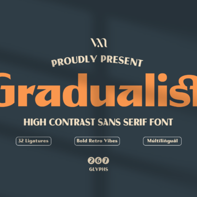 Gradualist – High Contrast Retro Sans Serif Gradualist – High Contrast Retro Sans Serif