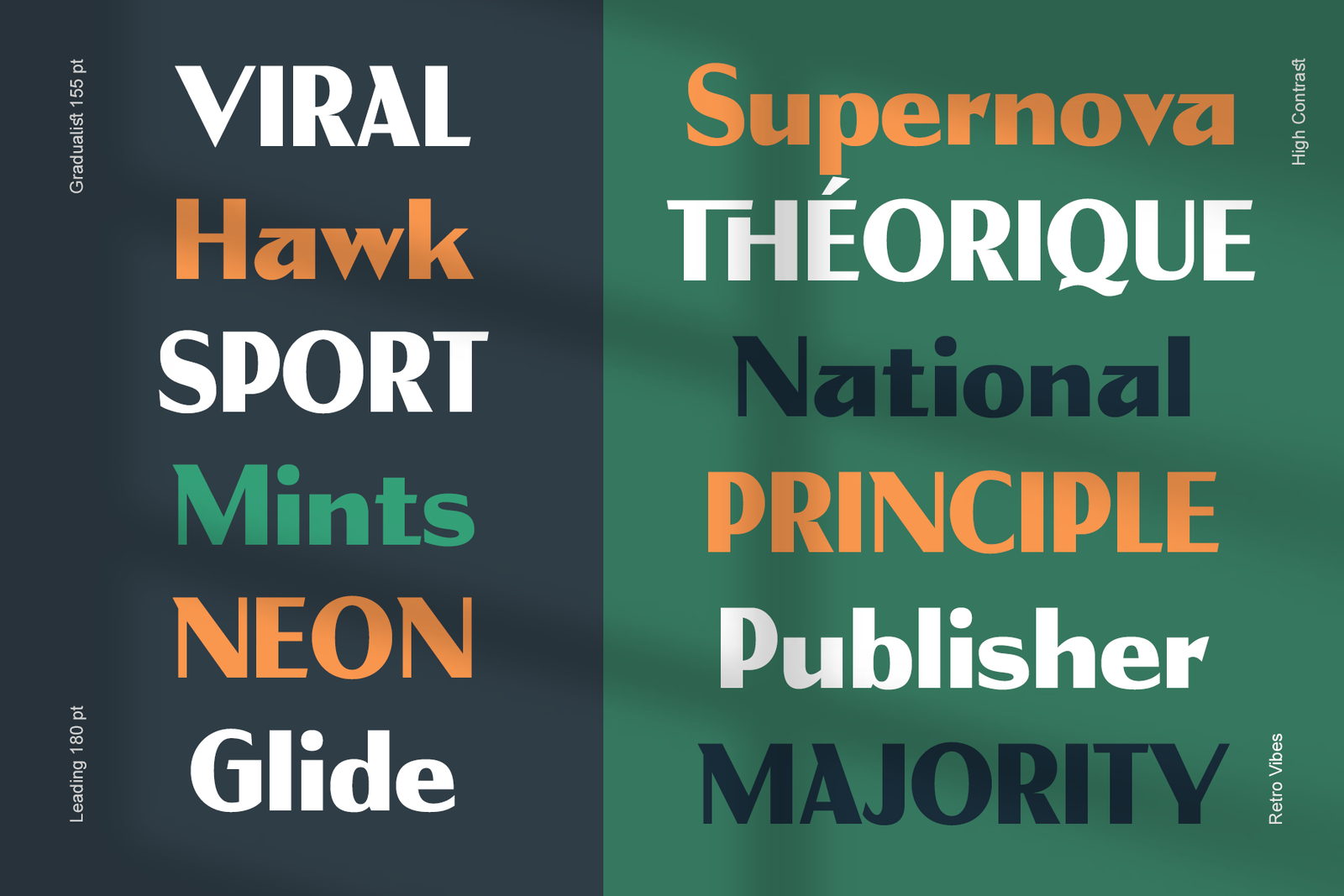 Gradualist – High Contrast Retro Sans Serif