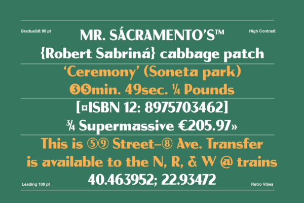 Gradualist (5) Gradualist – High Contrast Retro Sans Serif