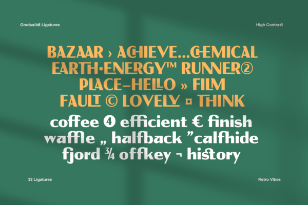 Gradualist (8) Gradualist – High Contrast Retro Sans Serif