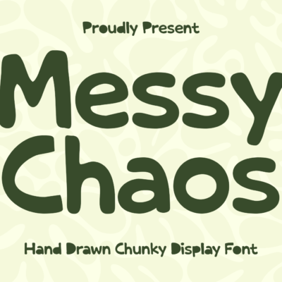 Messy Chaos – Playful Chunky Display Font Messy Chaos – Playful Chunky Display Font