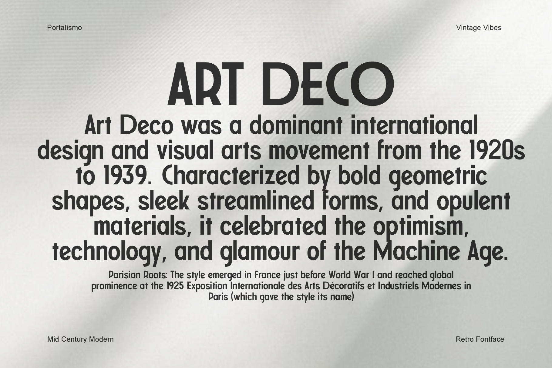 Porrtalismo 5 Portalismo - Art Deco-style display font