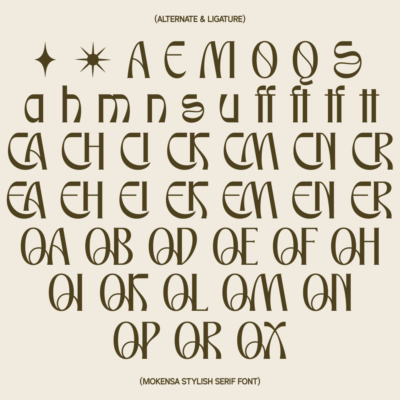 page 6 Mokensa - Decorative Serif Display