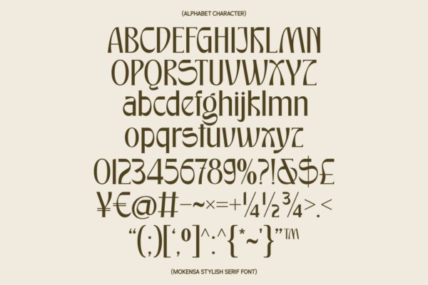 page 7 Mokensa - Decorative Serif Display