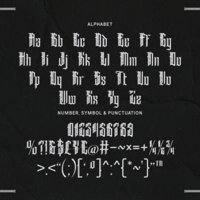 Bladesey – Blackletter Display Font (7) Bladesey – Blackletter Display Font