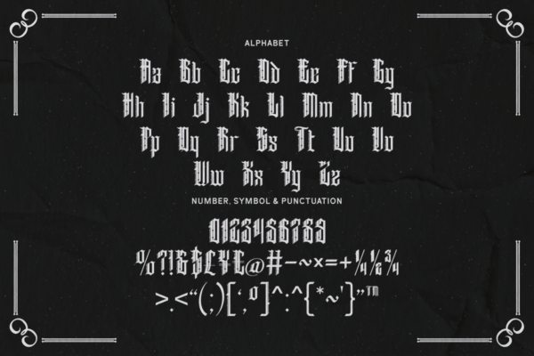 Bladesey – Blackletter Display Font (7) Bladesey – Blackletter Display Font