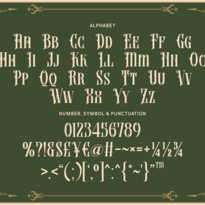 Heboric – Vistorian Serif Font (7) Heboric – Victorian Serif Font