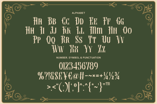 Heboric – Vistorian Serif Font (7) Heboric – Victorian Serif Font